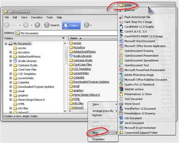 create a new folder